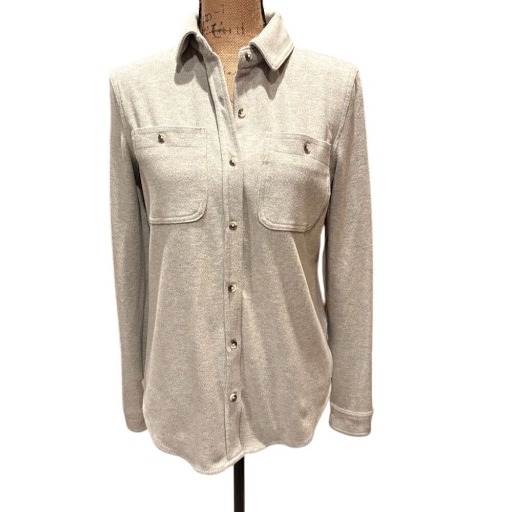 3/$15 Workshop Republic Women's XS Gray Long Sleeve Button-Up Shirt